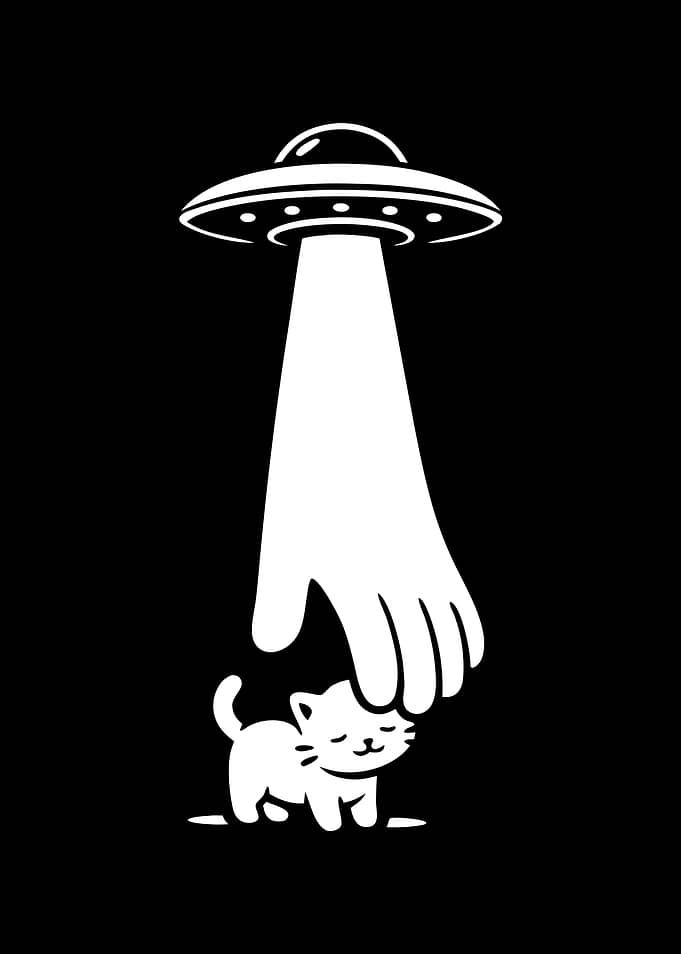 Aliens Petting A Cat