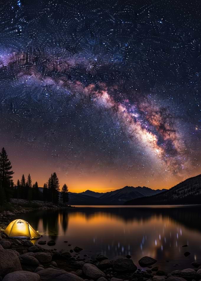 Milky Way Over Lake