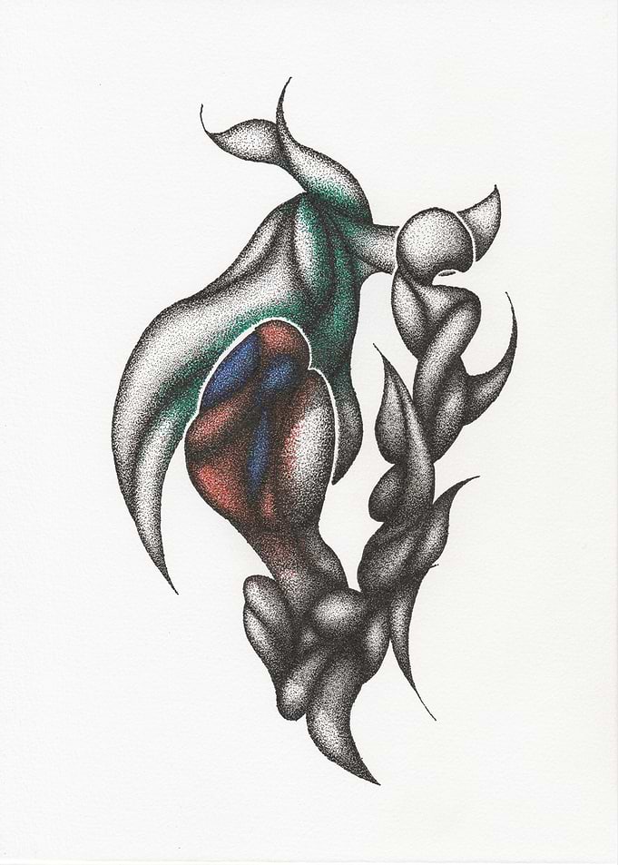Abstract Stippled Organic Forms