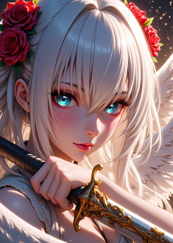 Anime Angel Warrior with Sword