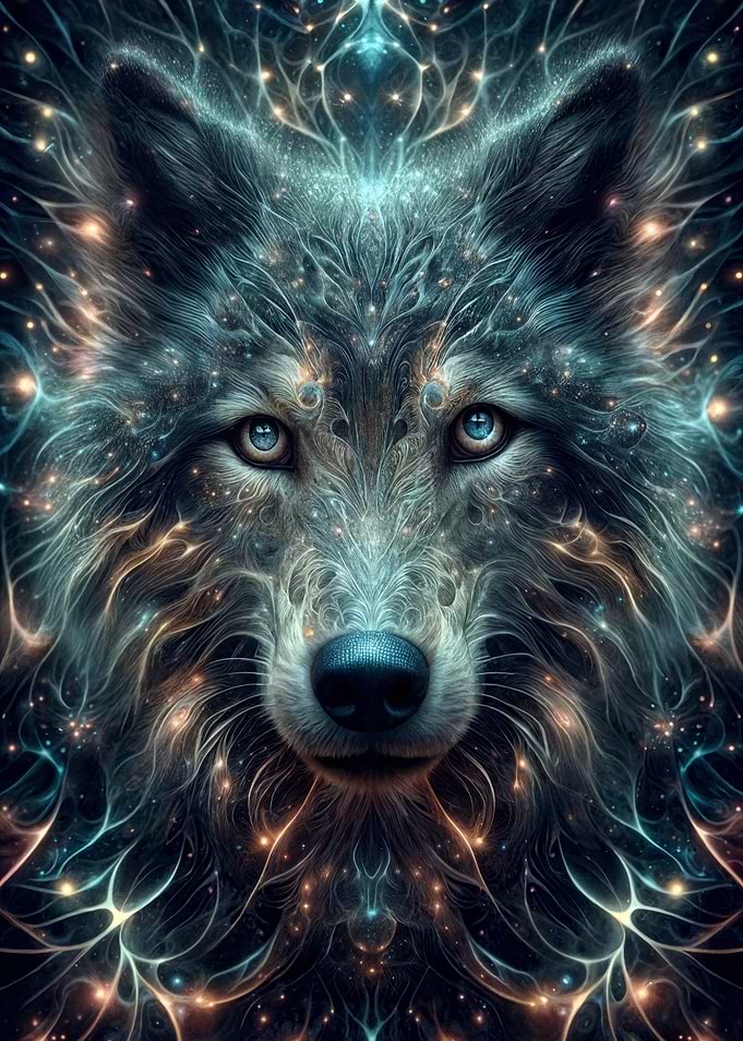 Cosmic Wolf Portrait