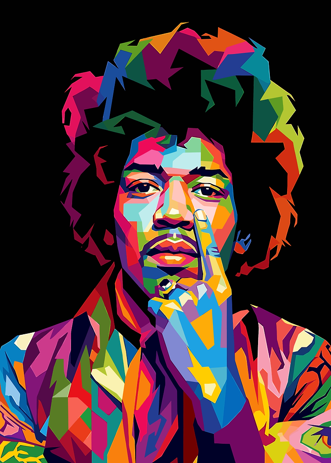 Jimi Hendrix Pop Art Portrait