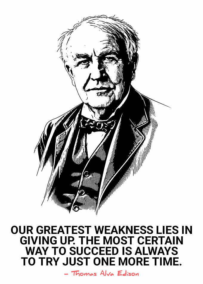 Thomas Edison Quote Poster