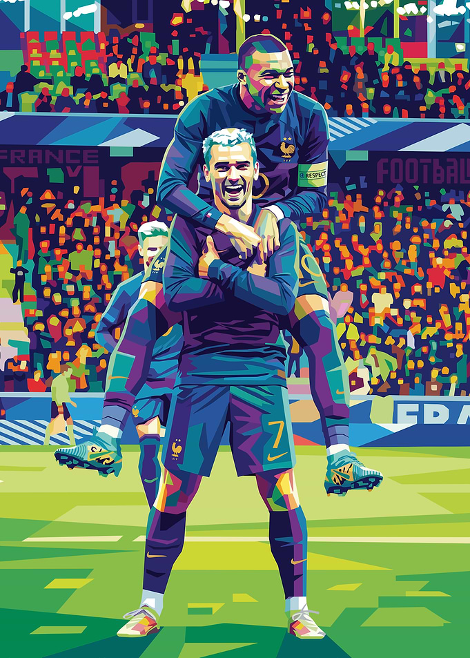 Football players celebrating