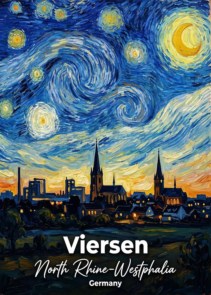 Viersen Germany Starry Night Painting