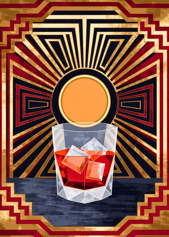 Art Deco Classic Whiskey Glass