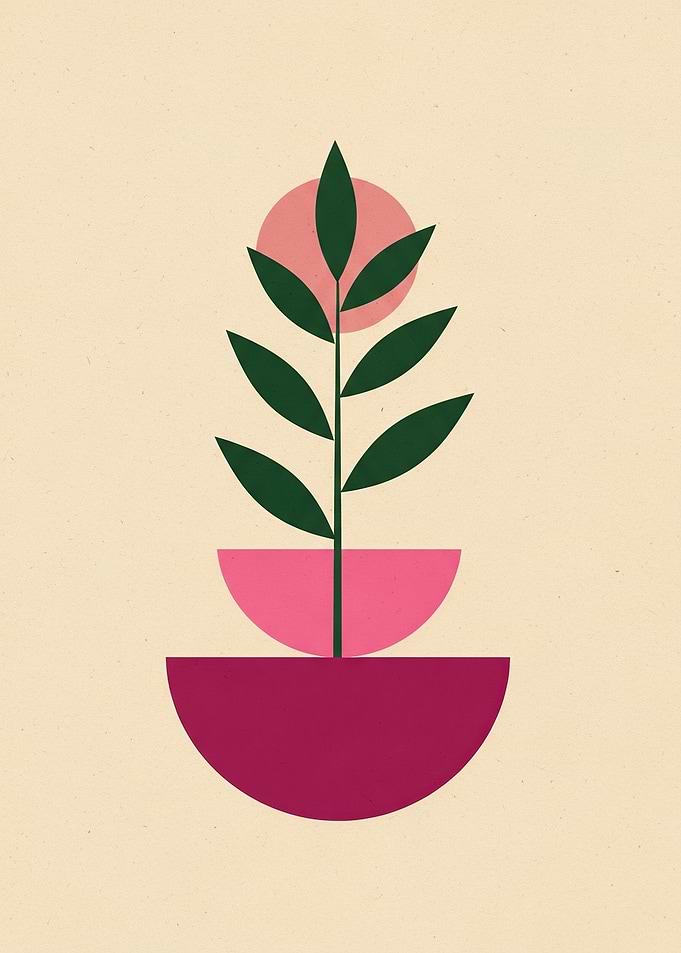 Minimalist Plant in Pot