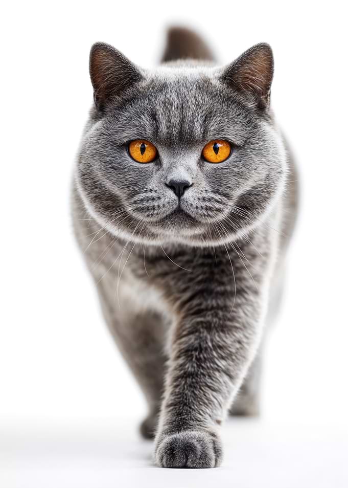British Shorthair Cat Walking