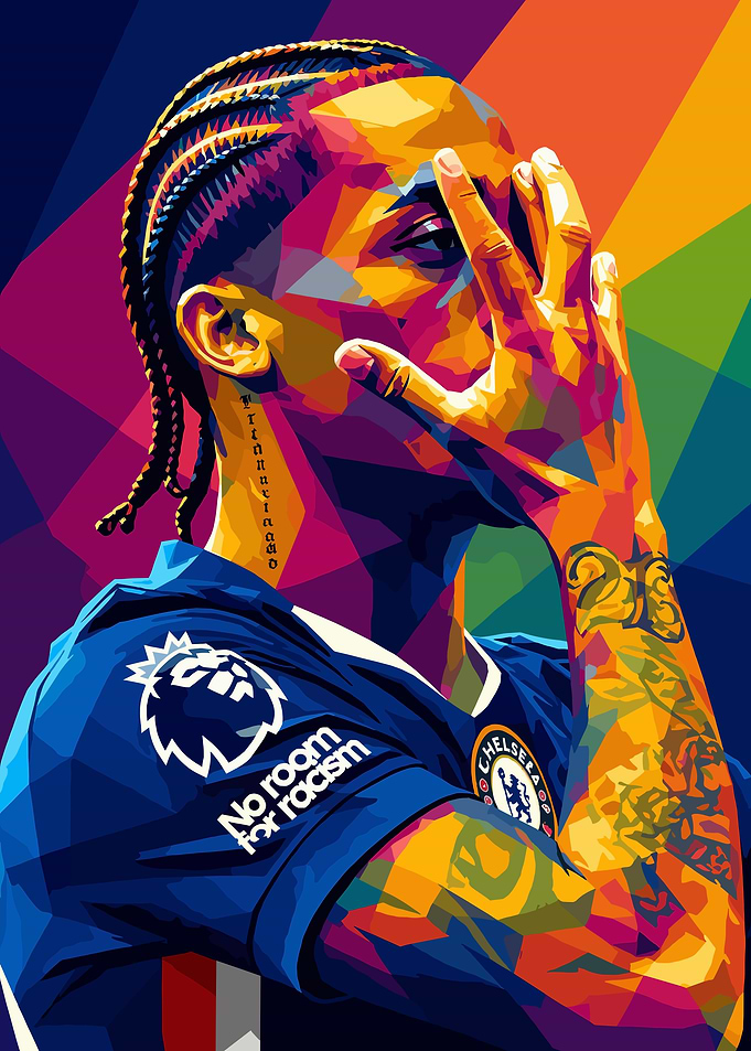 Football Player in Pop Art Style