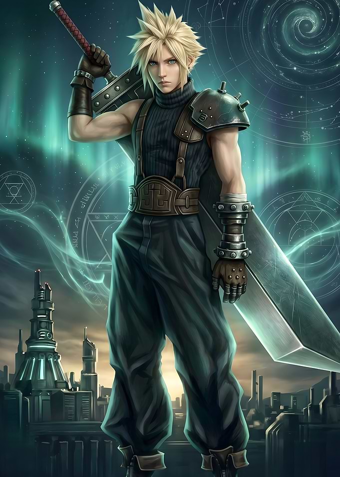Final Fantasy VII Cloud Strife with Buster Sword