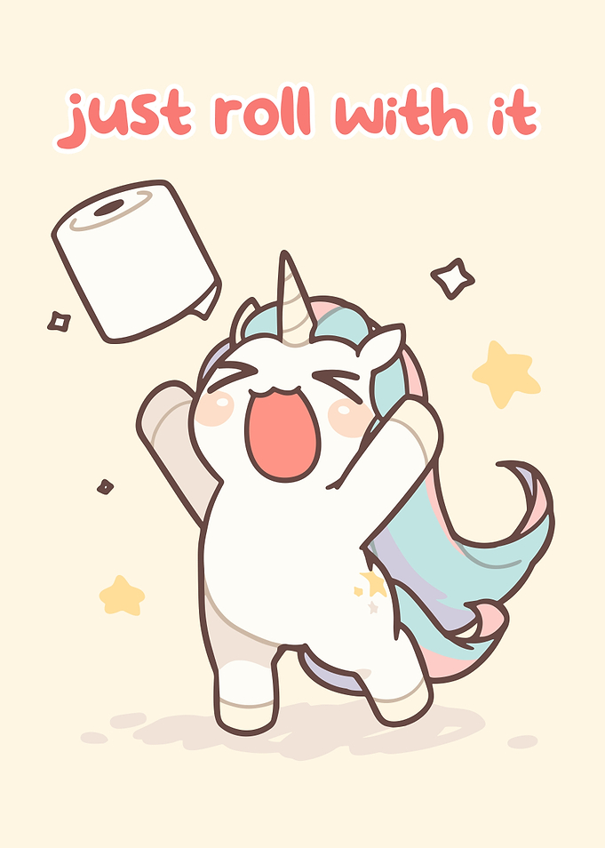 Cute Unicorn with Toilet Paper