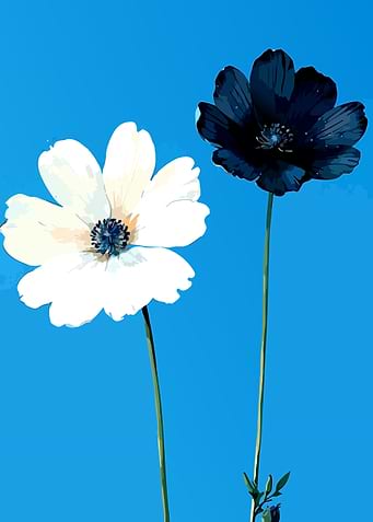 Two Anemone Flowers