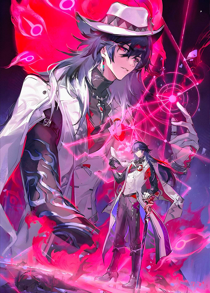 Anime Character with Magical Aura
