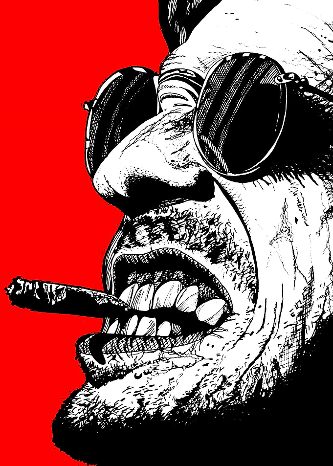 Man with Cigar and Sunglasses