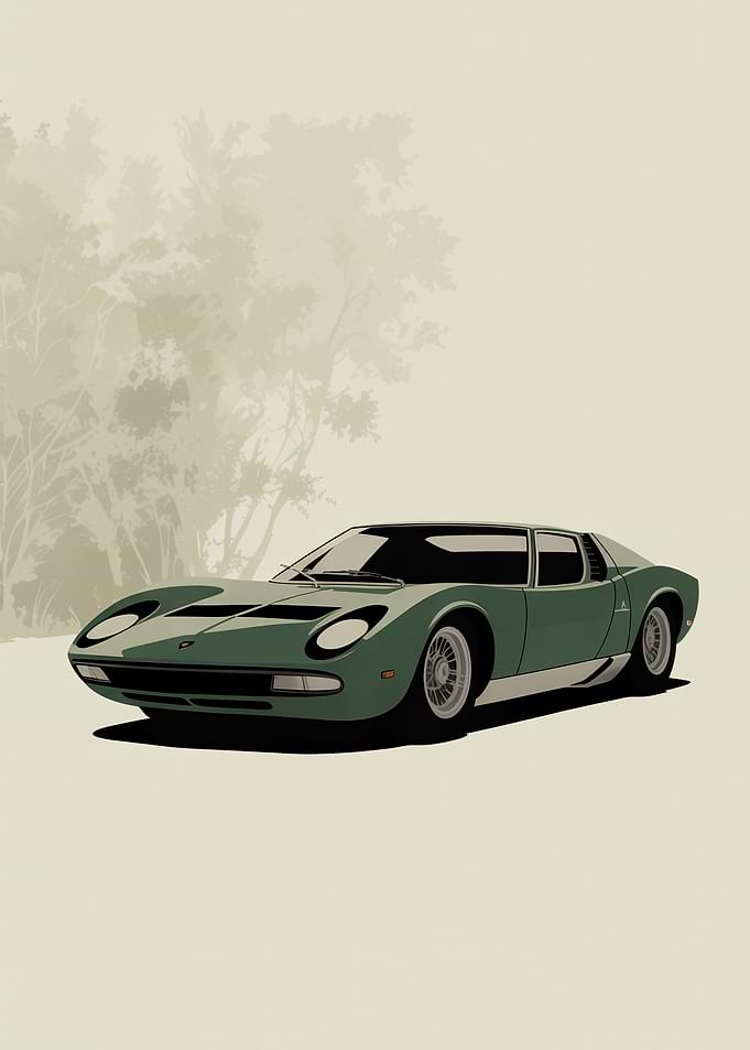 Green Lamborghini Miura