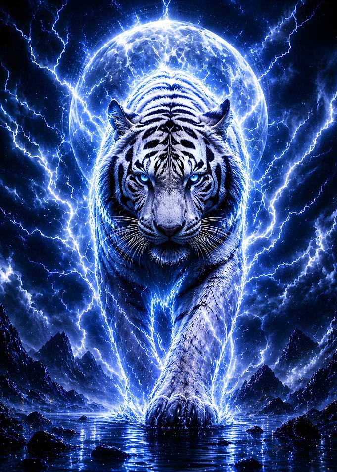 Electric White Tiger