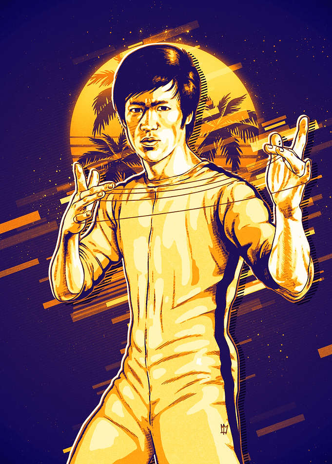 Bruce Lee Retro Pop Art