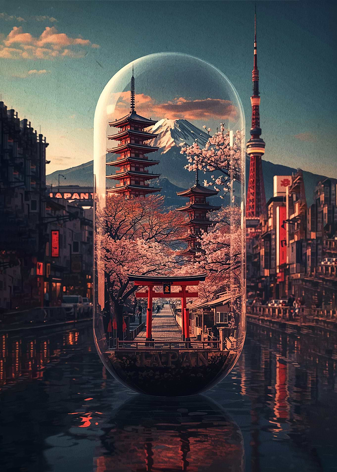 Japan Capsule Cityscape