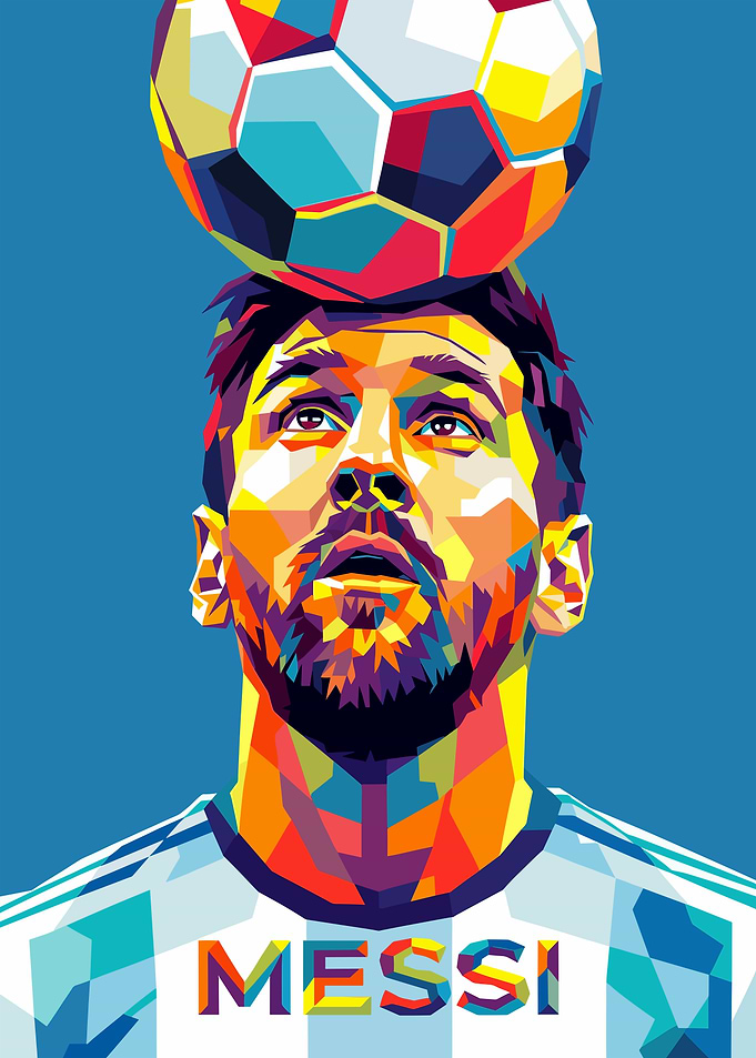 Lionel Messi Pop Art Portrait