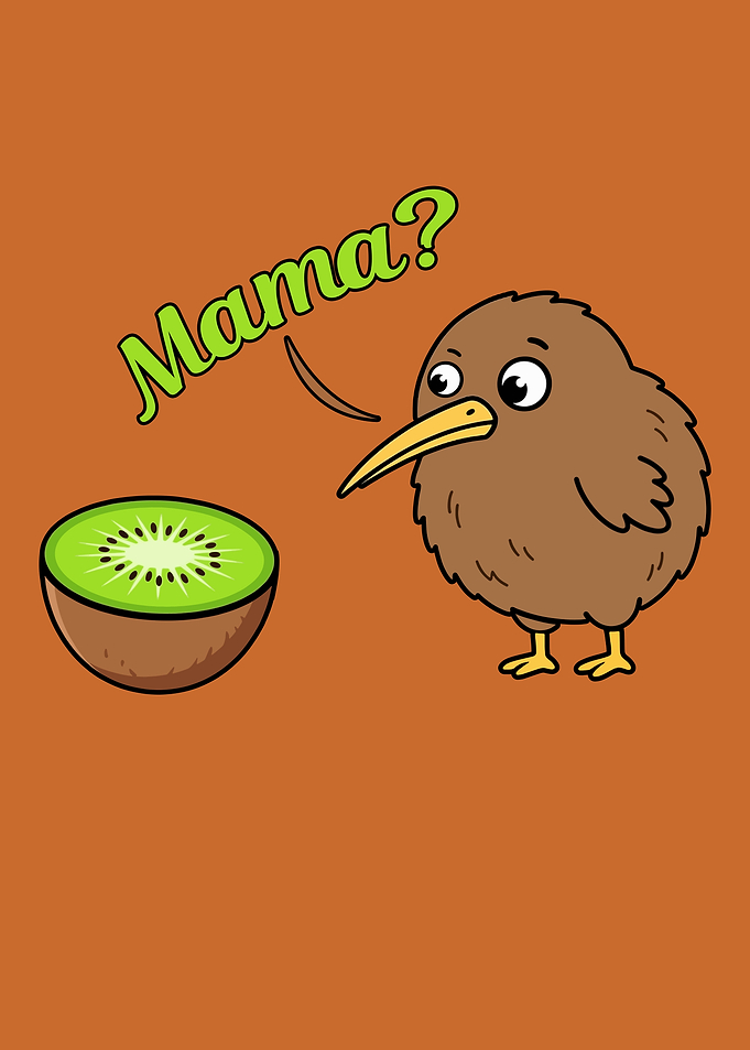 Kiwi Bird and Kiwi Fruit