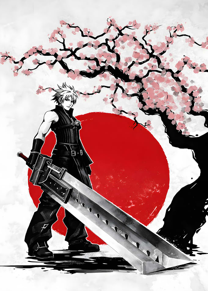 Cloud Strife Japan Art
