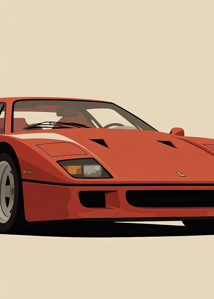 Red Ferrari F40 Vintage