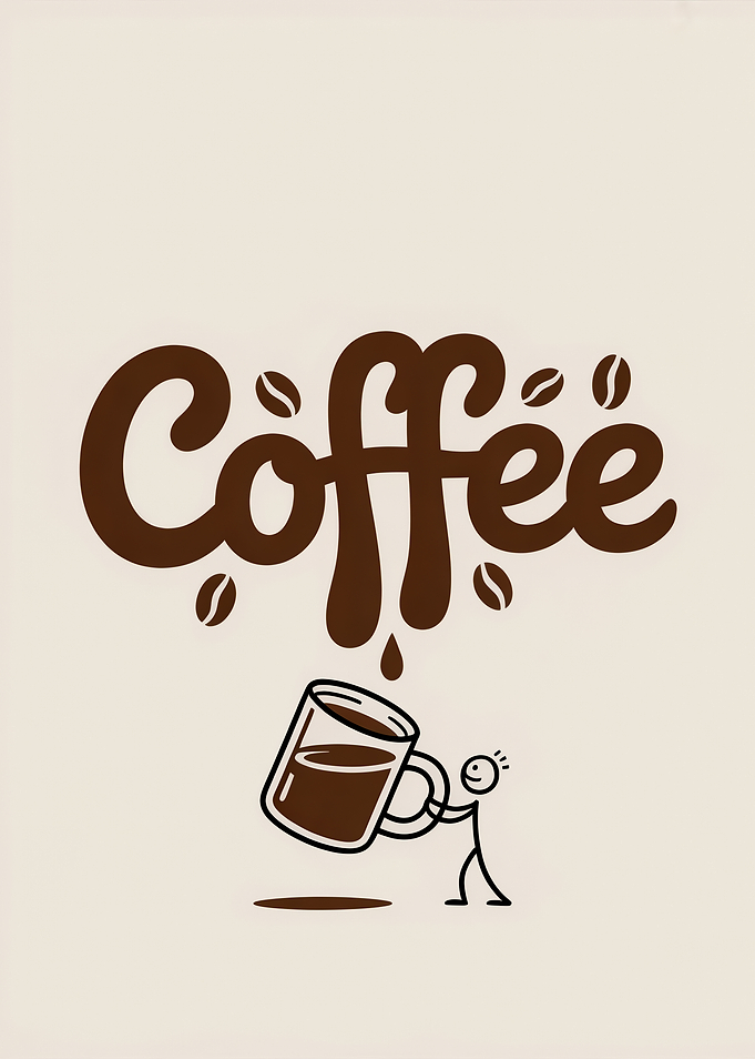 Coffee Cup and Stick Figure