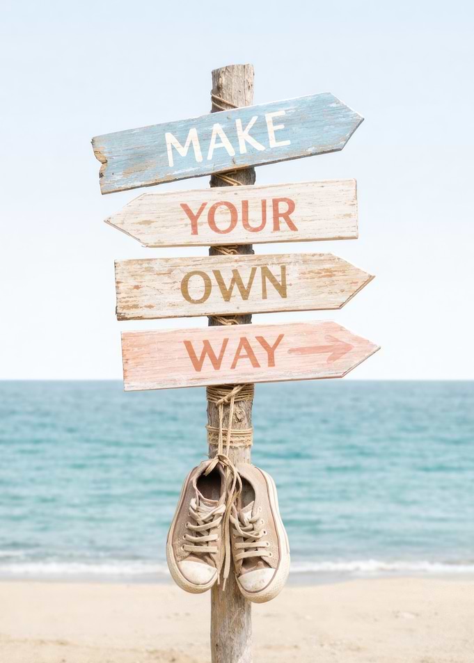 Make Your Own Way Signpost - Motivational Quote