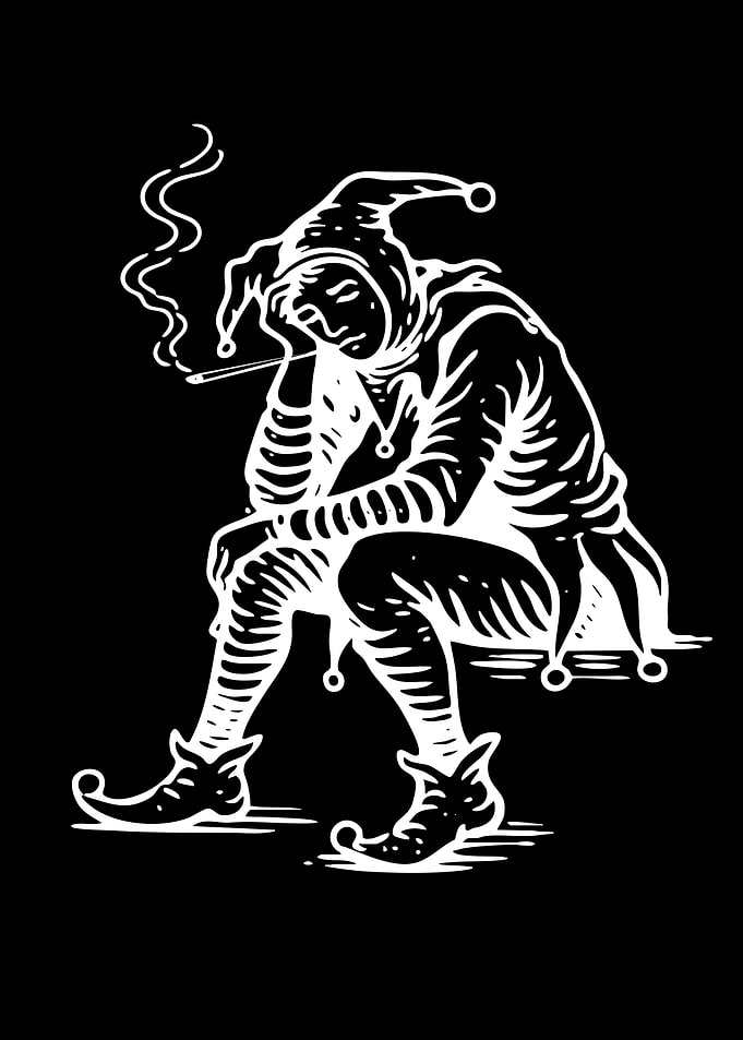 Sad Jester Smoking