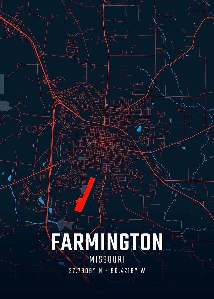Farmington Missouri City Map