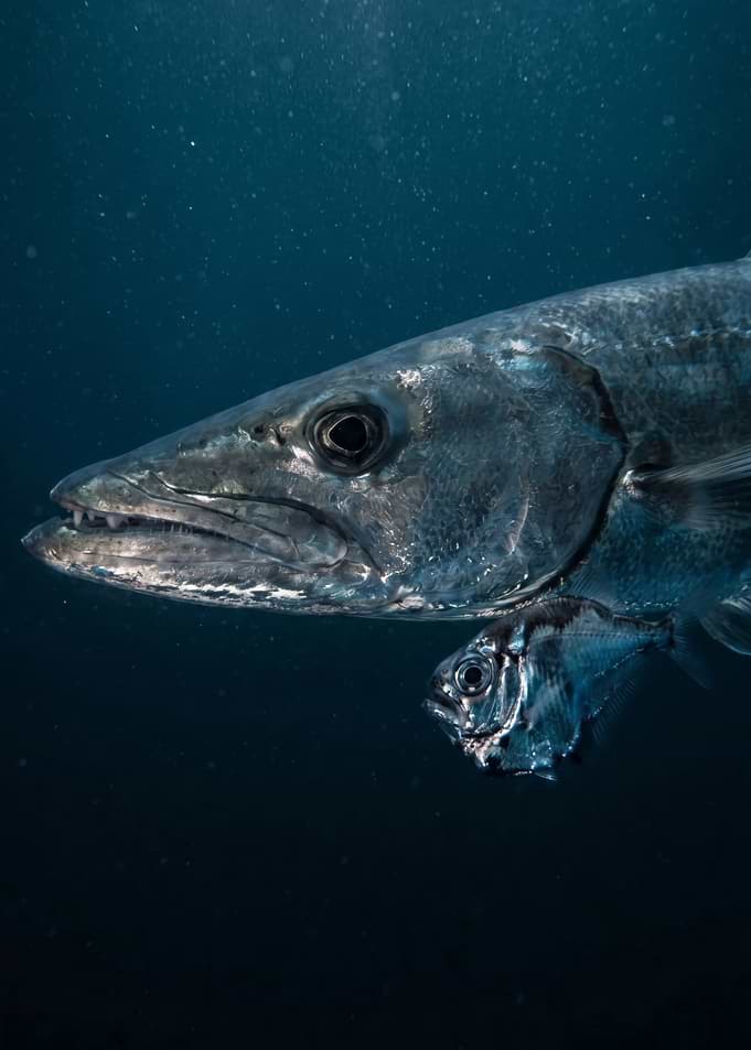 Predator and Prey — Barracuda and Hatchetfish