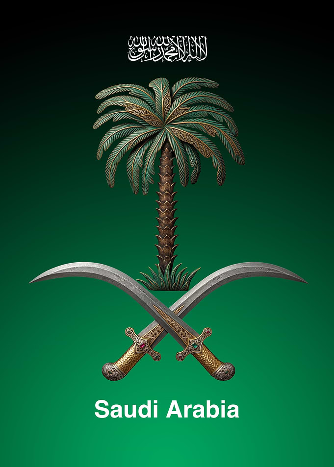 Saudi Arabia Emblem with Text