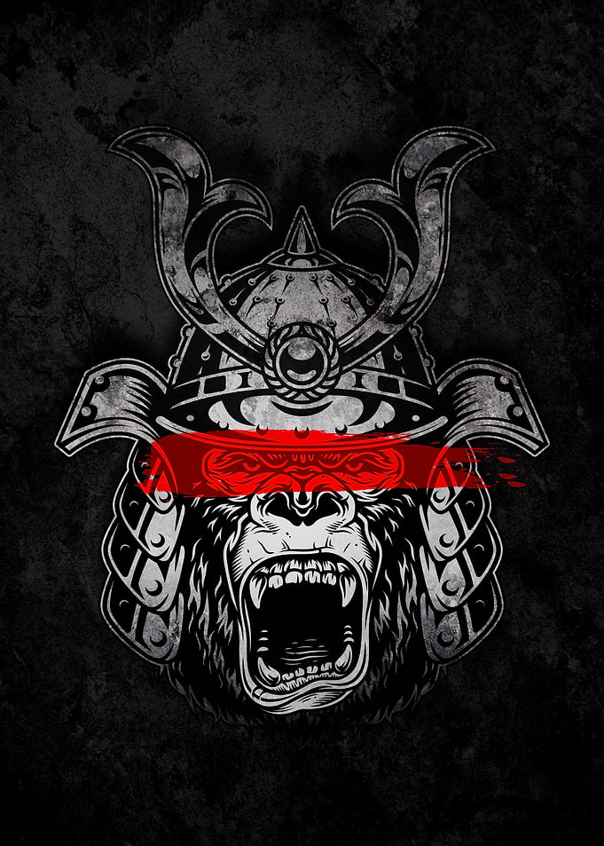 Gorilla Samurai Warrior