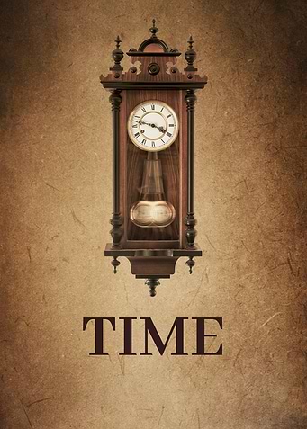 Vintage Clock with TIME Text