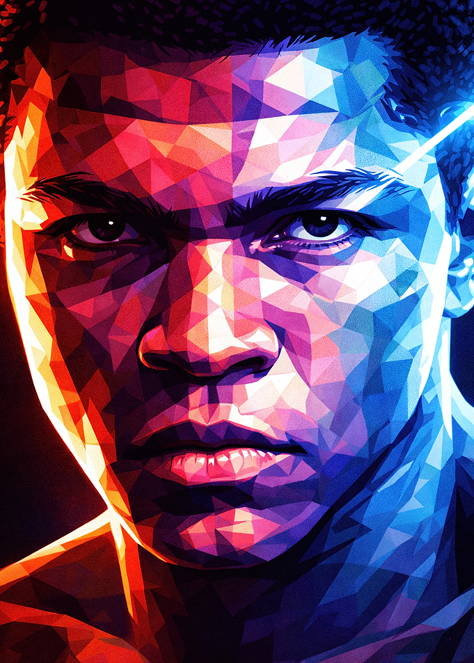 Muhammad Ali Geometric Portrait