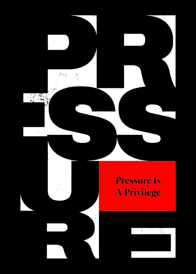 Pressure Is A Privilege Text Art