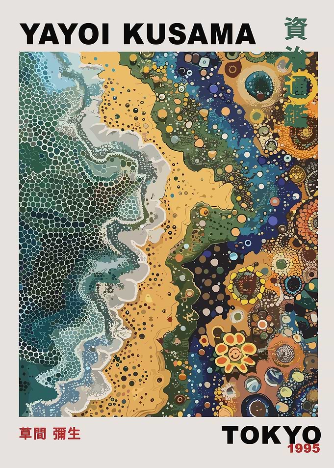 Yayoi Kusama Tokyo 1995 Poster