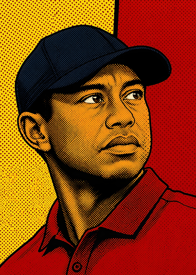 Tiger Woods Pop Art Portrait
