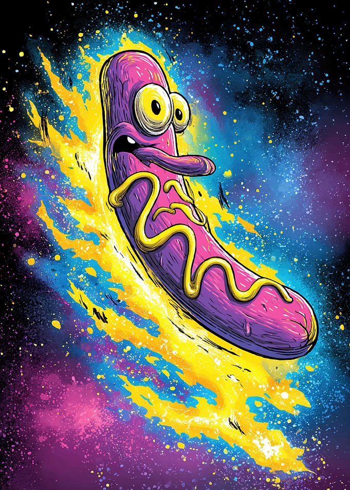 Cosmic Hot Dog with Mustard