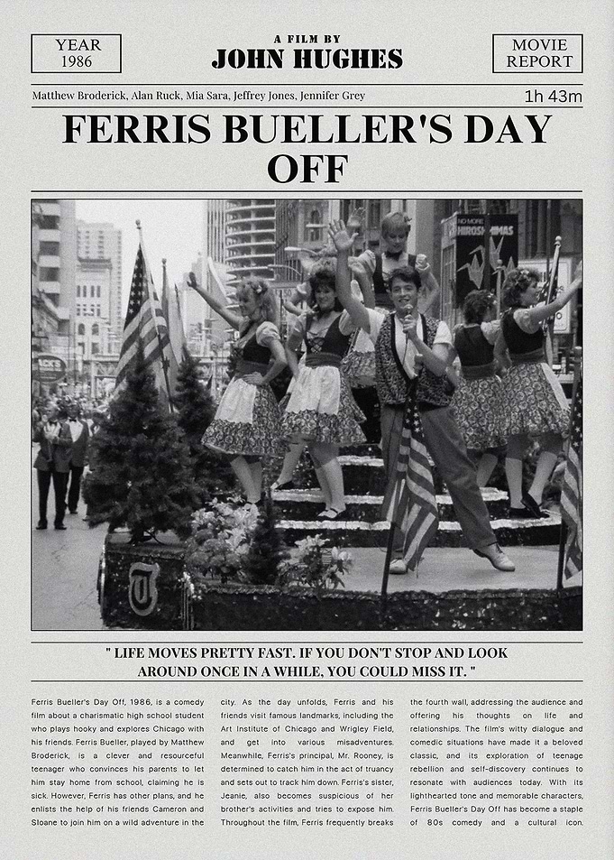 Ferris Bueller's Day Off Movie Poster