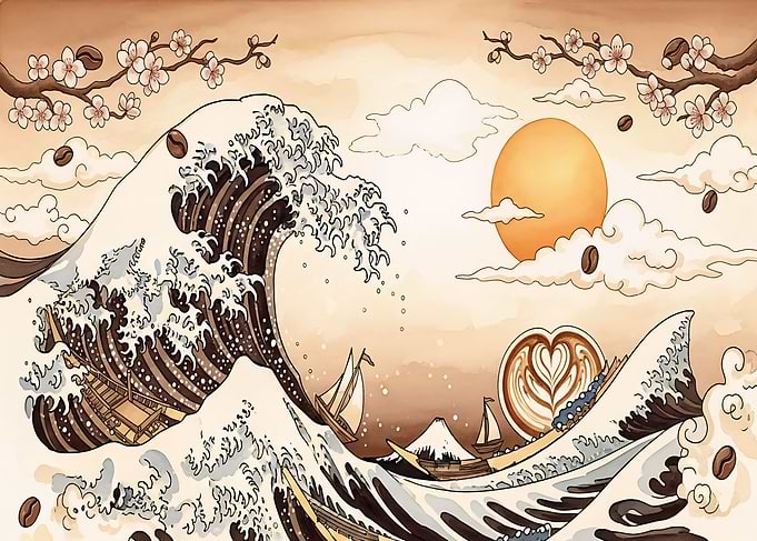 Coffee Wave Art