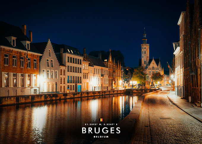 Bruges Canal at Night