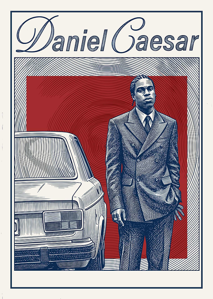 Daniel Caesar Vintage Poster