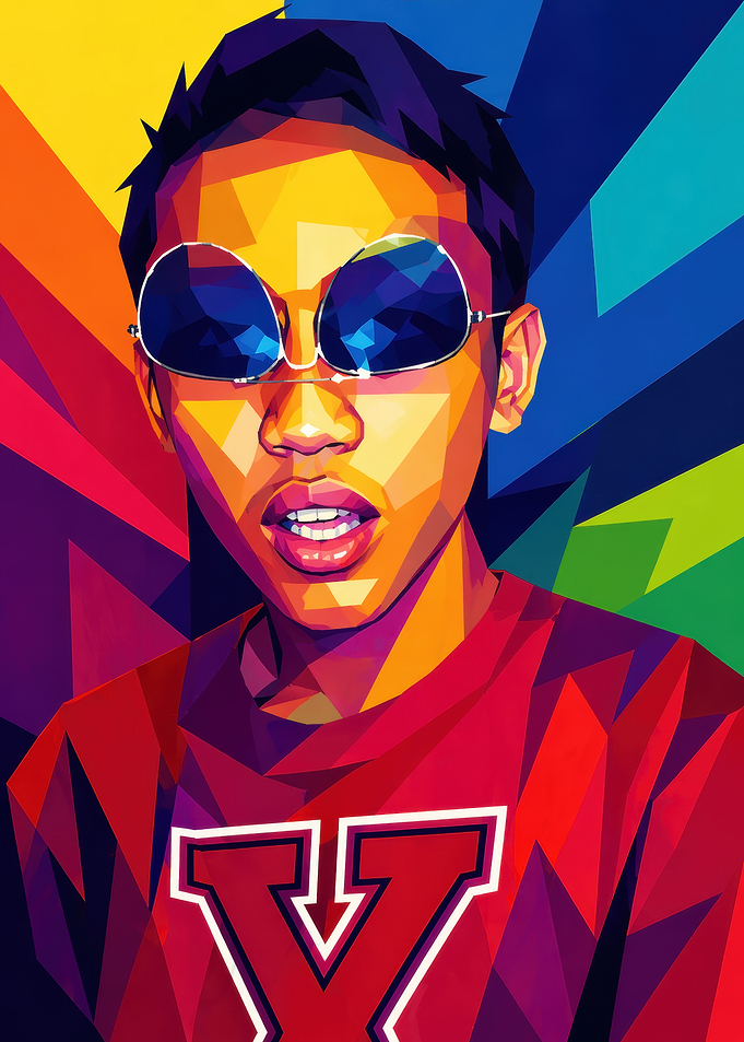 Pop Art Portrait of a Young Man