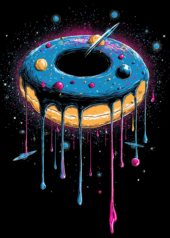 Cosmic Donut Dripping in Space