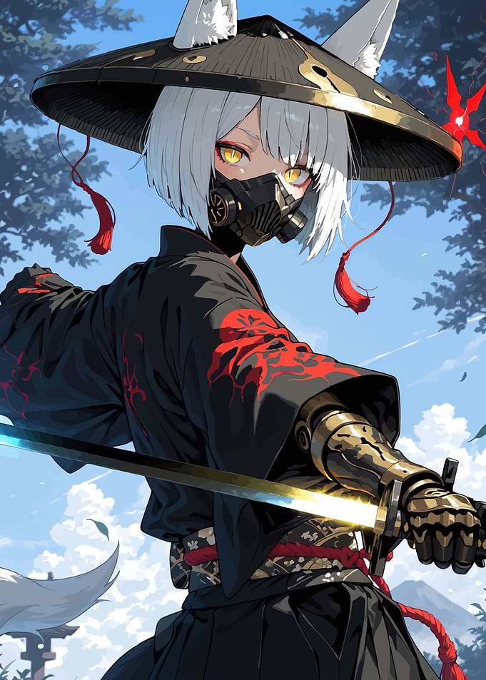Kitsune Warrior with Katana