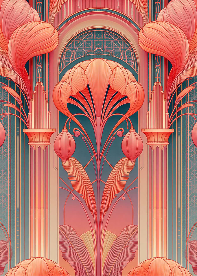 Art Deco Floral Archway