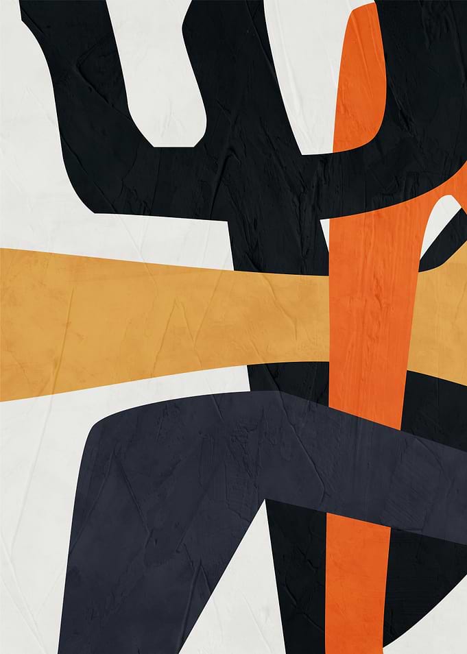 Abstract Geometric Shapes with Textured Background