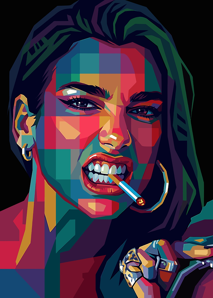 Dua Lipa Pop Art Portrait