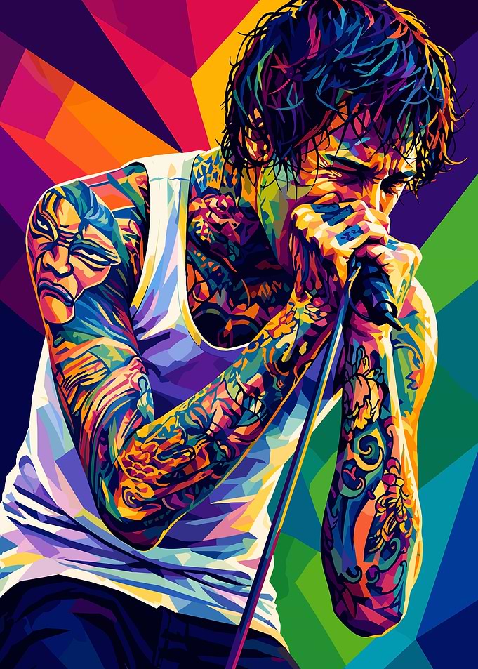 Mitch Lucker Singing into Microphone
